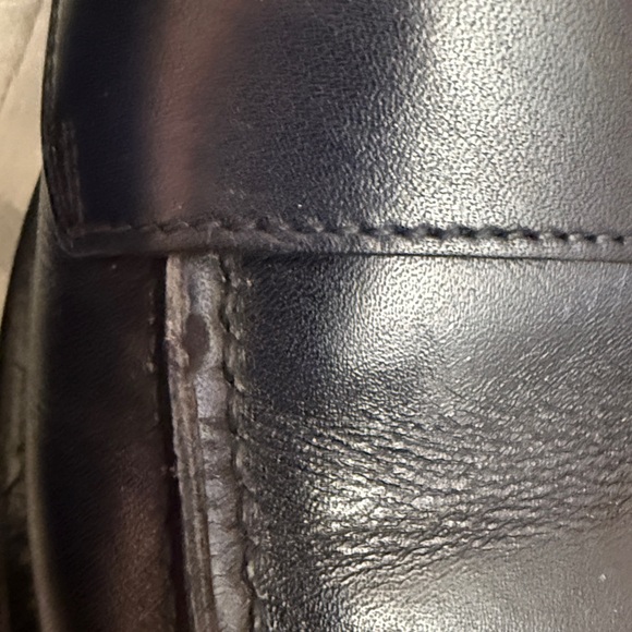 Santoni Dark Leather Buckle Loafers - Picture 6 of 8